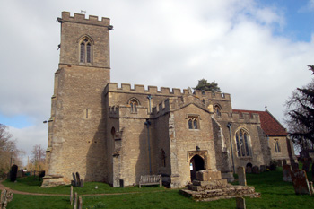Oakley church from the south March 2011
